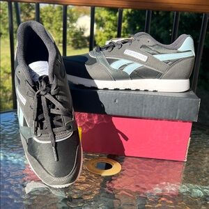 Reebok Charcoal and Sky Blue Athletic Shoes